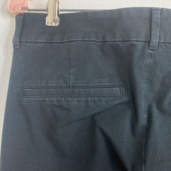 Old Navy Black Pixie Pants Size 12 High Rise Taper Split Hem Cotton/Rayon 32/29 - Picture 10 of 16